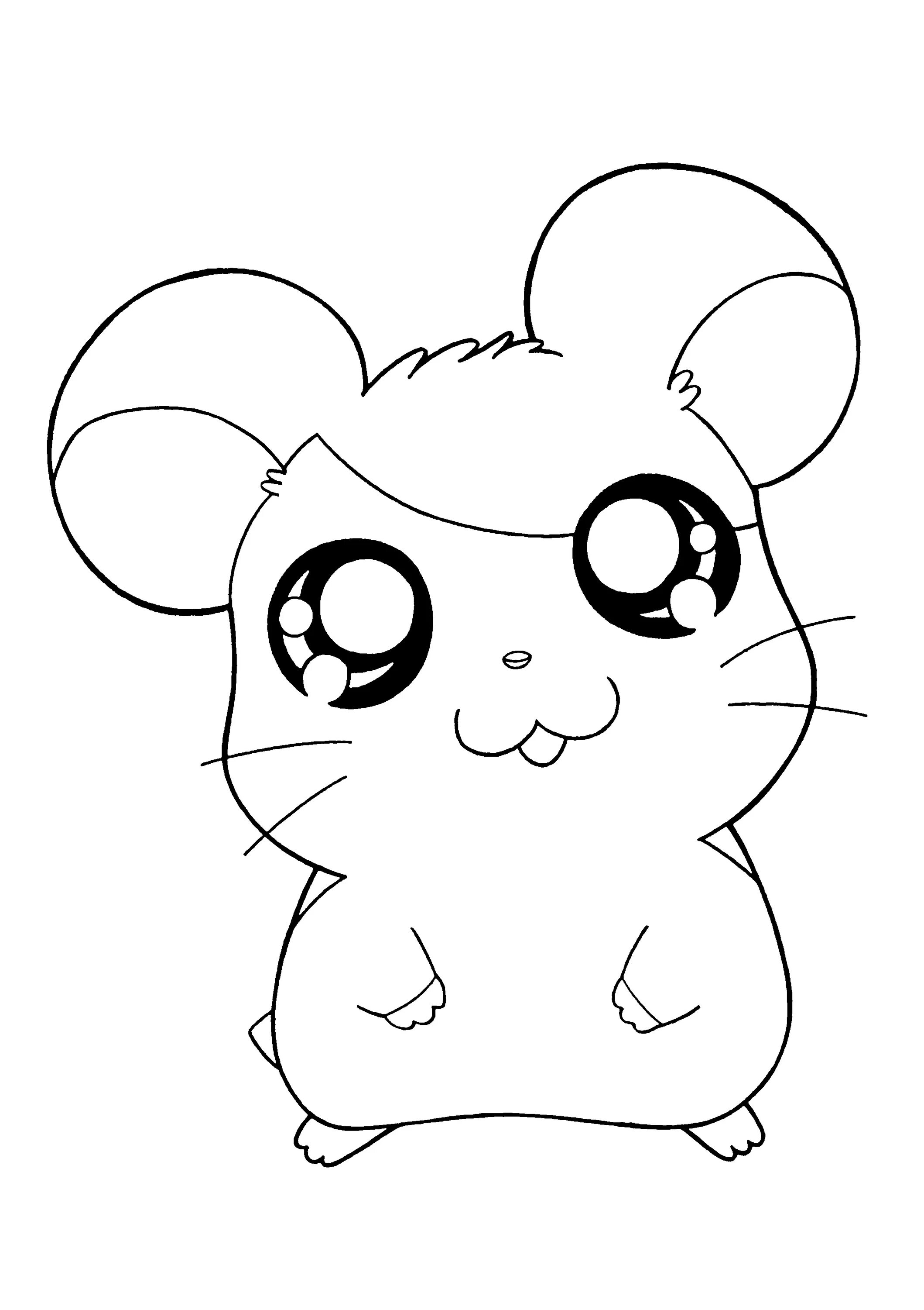 Картинки легких маленьких животных Free Hamtaro Coloring Page for Kids Kids Coloring Page Pokemon coloring pages, A