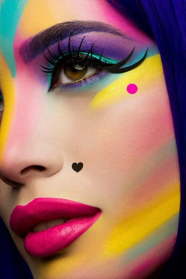 Картинки макияжа 7 лет Karla Powell Extreme makeup, Rainbow makeup, Fantasy makeup
