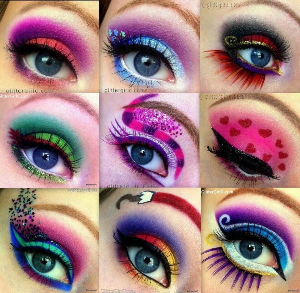 Картинки макияжа 7 лет Colourful Crazy makeup, Fantasy makeup, Eye makeup art