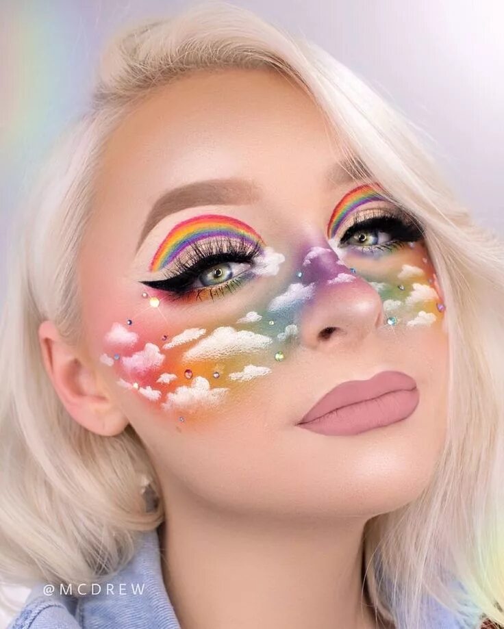 Картинки макияжа для 10 лет Makeup Rainbow Eye makeup, Crazy makeup, Creative makeup