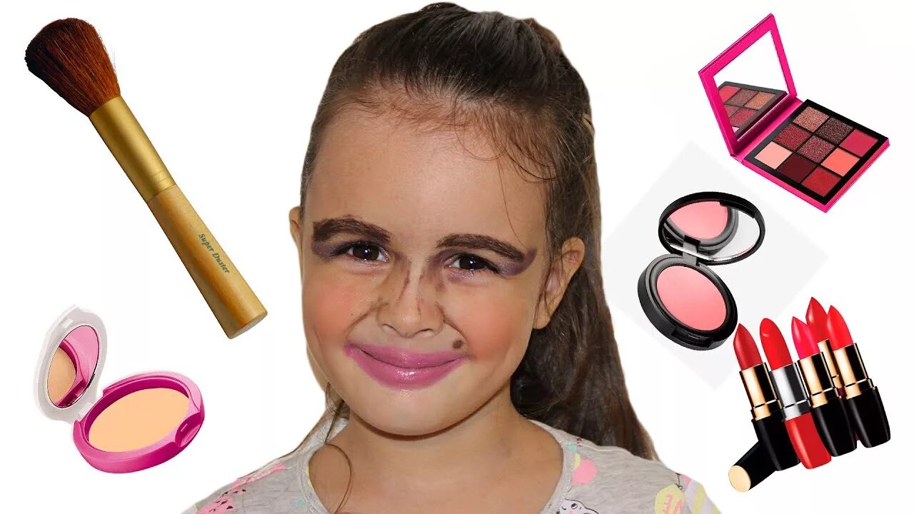 Картинки макияжа для 8 лет Сам Себе Визажист - Косметика Мамы - Игра в Make Up / Новая Серия - YouTube