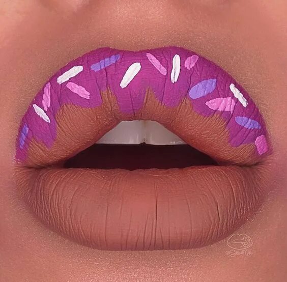 Картинки макияжа губ Креативный макияж губ (Lip art) - 50 красочных фото 2020 Lip art makeup, Lipstic