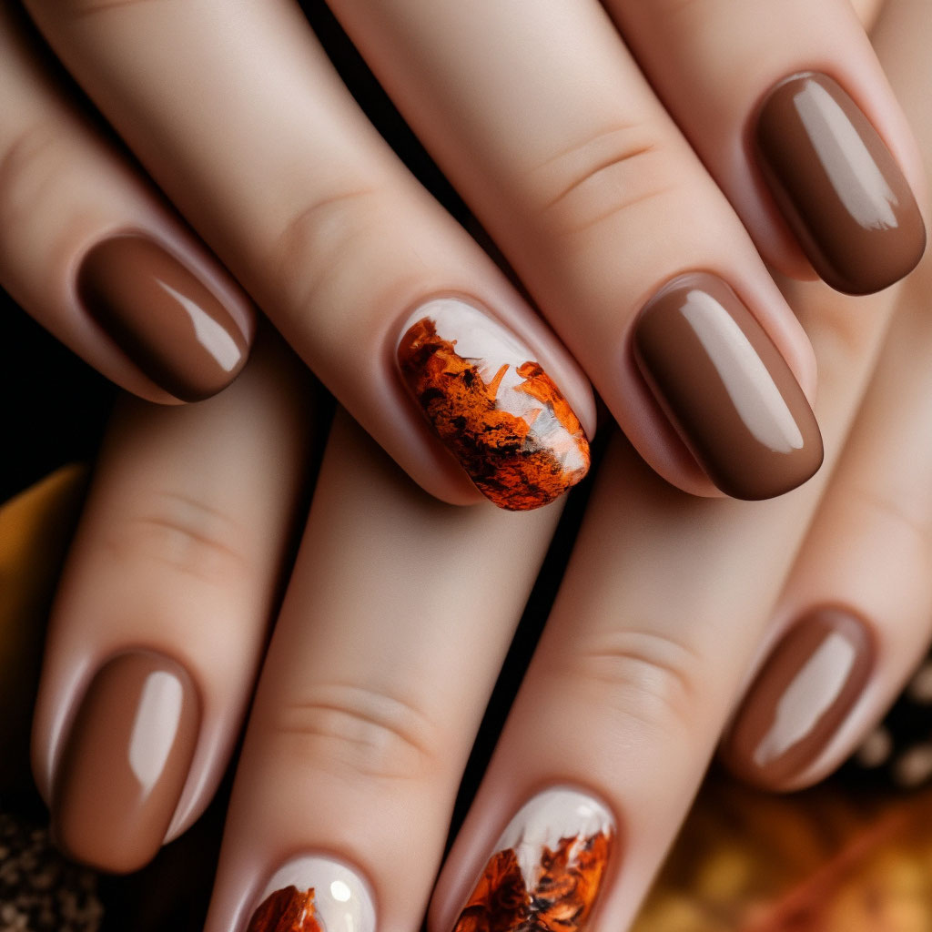Картинки маникюр осень 24 "Autumn manicure design" - image created in Shedevrum