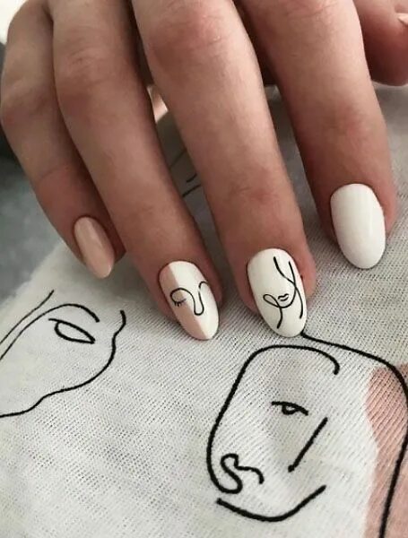 Картинки маникюр с рисунком Top 10 nail art face design ideas and inspiration