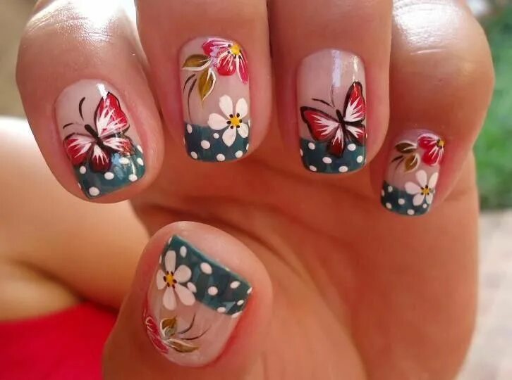 Картинки маникюр с рисунком mariposas en uñas Arte de uñas de pies, Ver imagenes de uñas, Uñas con figuras