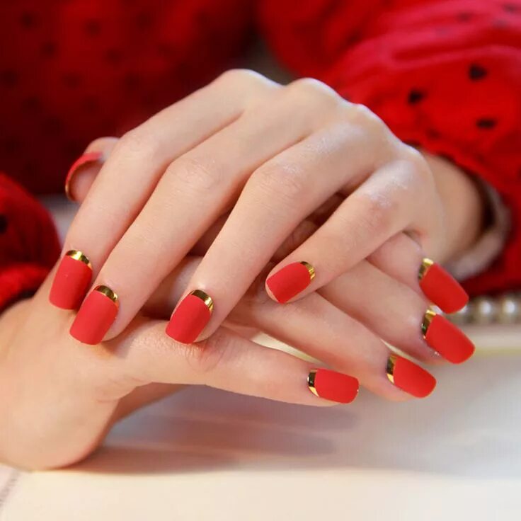 Картинки маникюра красного цвета Pin su NAIL Polish Art
