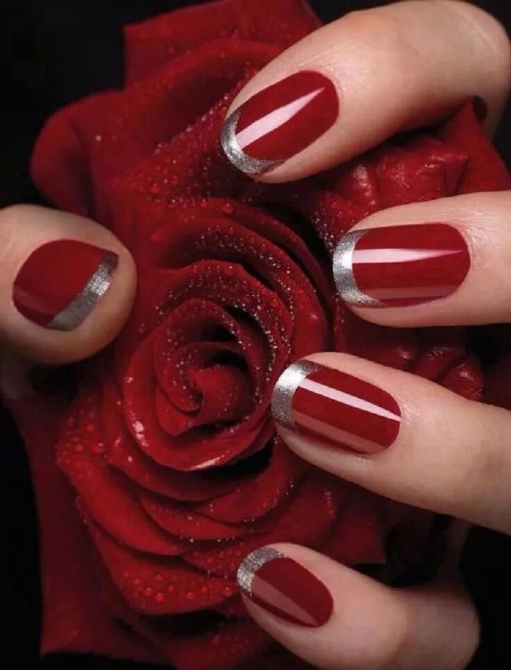 Картинки маникюра красного цвета Top 10 Red Nails Designs Nail art, Nail designs, Red nail art