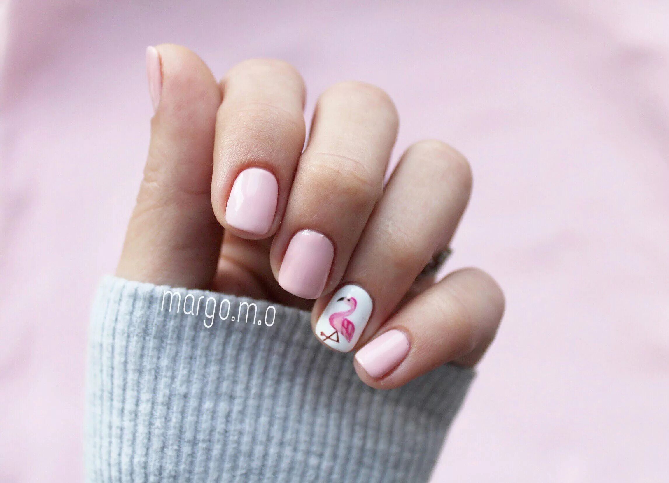 Картинки маникюра на короткие ногти Nails , flamingo , manicure, pink , gel polish , summer , ногти , маникюр , флам