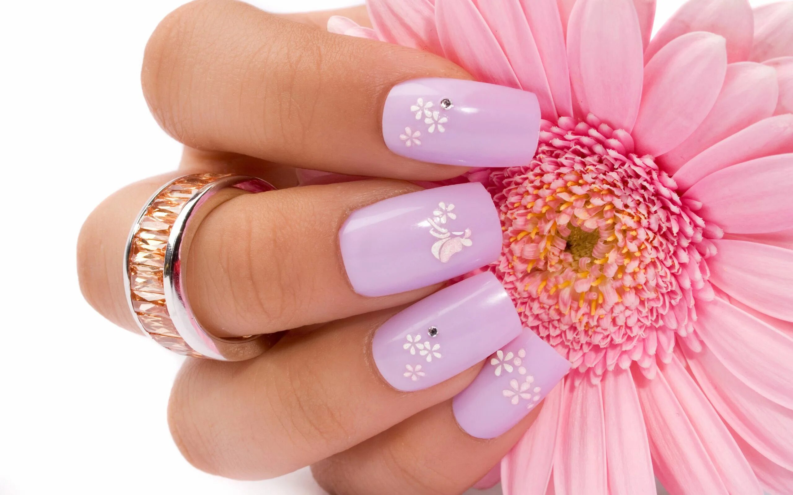 Картинки маникюра ногтей гель лаком фото HugeDomains.com Girls nail designs, Flower nail designs, Floral nail art