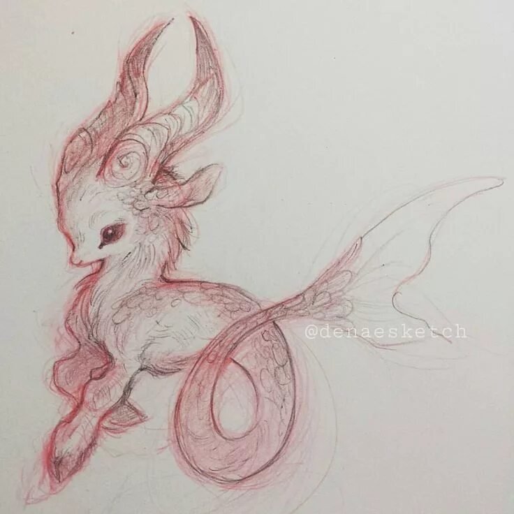 Картинки мистических животных для срисовки Design Capricorn art, Sketches, Art sketches