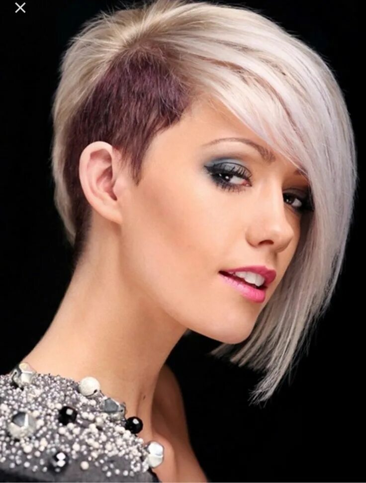 Картинки модные женские стрижки Pin on hairstyles Half shaved hair, Hair styles 2016, Chic short haircuts