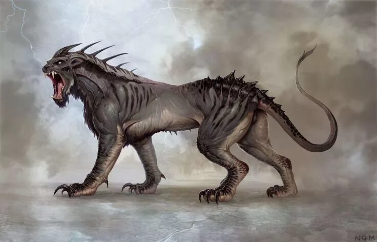 Картинки монстров животных Ухаруанский зверь Alien creatures, Fantasy monster, Creature concept