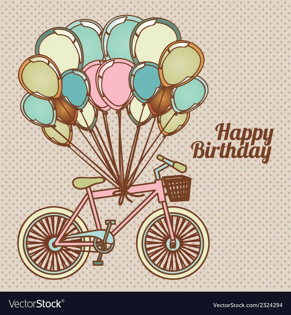 Картинки мужчине с днем рождения стильные современные Happy birthday design over dotted background Vector Image