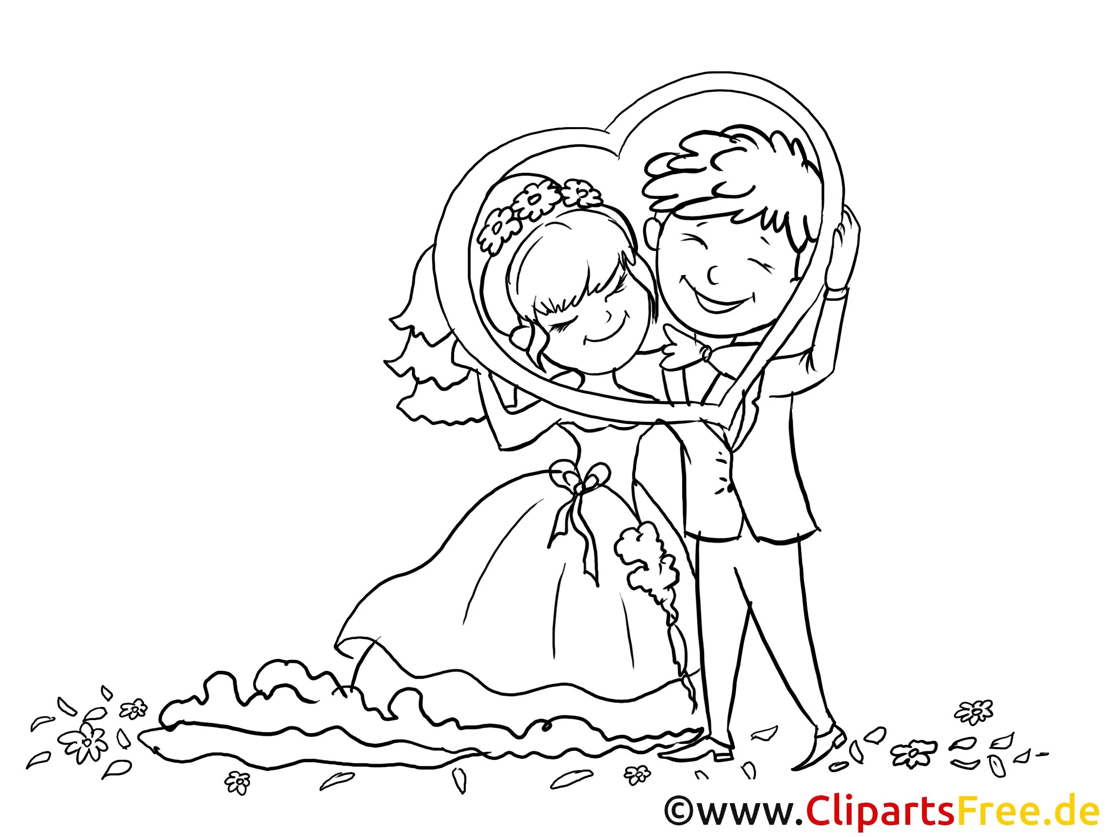 Картинки на годовщину свадьбы для печати Pin auf Cute drawings Hochzeit malvorlagen, Malvorlage prinzessin, Disney prinze