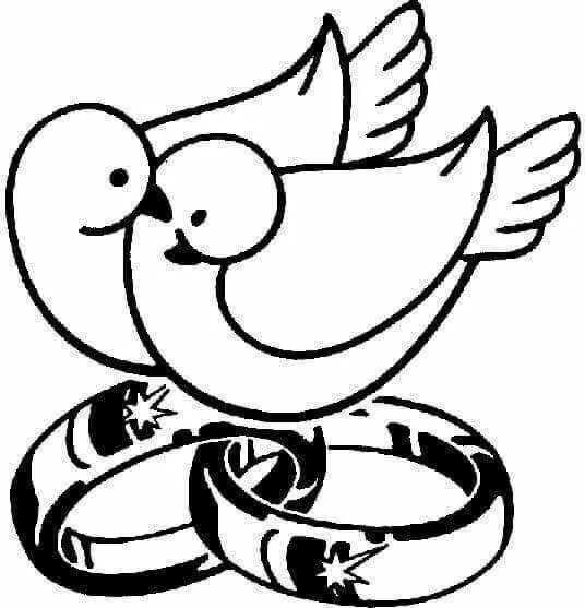 Картинки на годовщину свадьбы для печати Pin by Zulay Escalona on PIEDRAS Art drawings beautiful, Bird coloring pages, Co