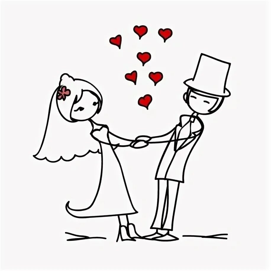 Картинки на годовщину свадьбы для печати Pin di Janine Louis su Illustrations jeunes mariés Disegno nozze, Biglietto di m