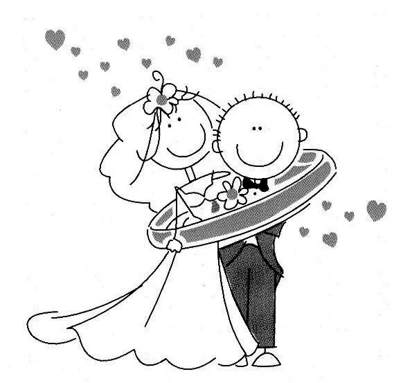 Картинки на годовщину свадьбы для печати Imagen para la invitación... Pegatinas de boda, Pareja de novios dibujos, Tarjet