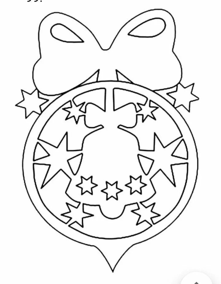 Картинки на новый год 2025 для вырезания Pin on вытынанка новогодняя Christmas ornament coloring page, Christmas ornament