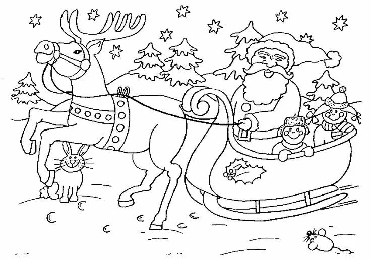 Картинки на новый год распечатать AUSMALBILD WEIHNACHTEN Ausmalbilder für kinder Santa coloring pages, Free christ