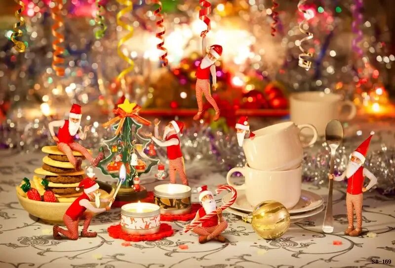 Картинки новый год 18 Merry Christmas Party Thin Vinyl Stage photography backdrop Customize Christmas 
