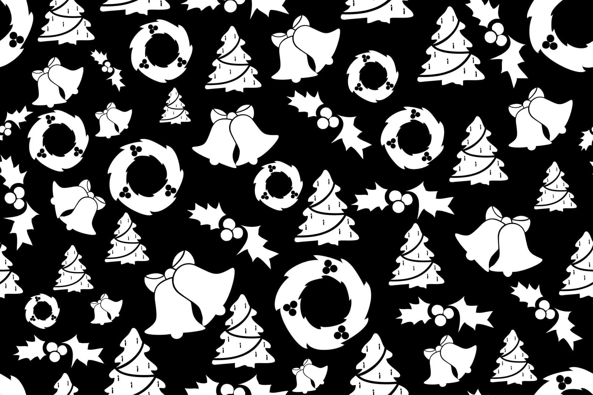 Картинки новый год чб Download Cute White Christmas Pattern Background Wallpaper Wallpapers.com