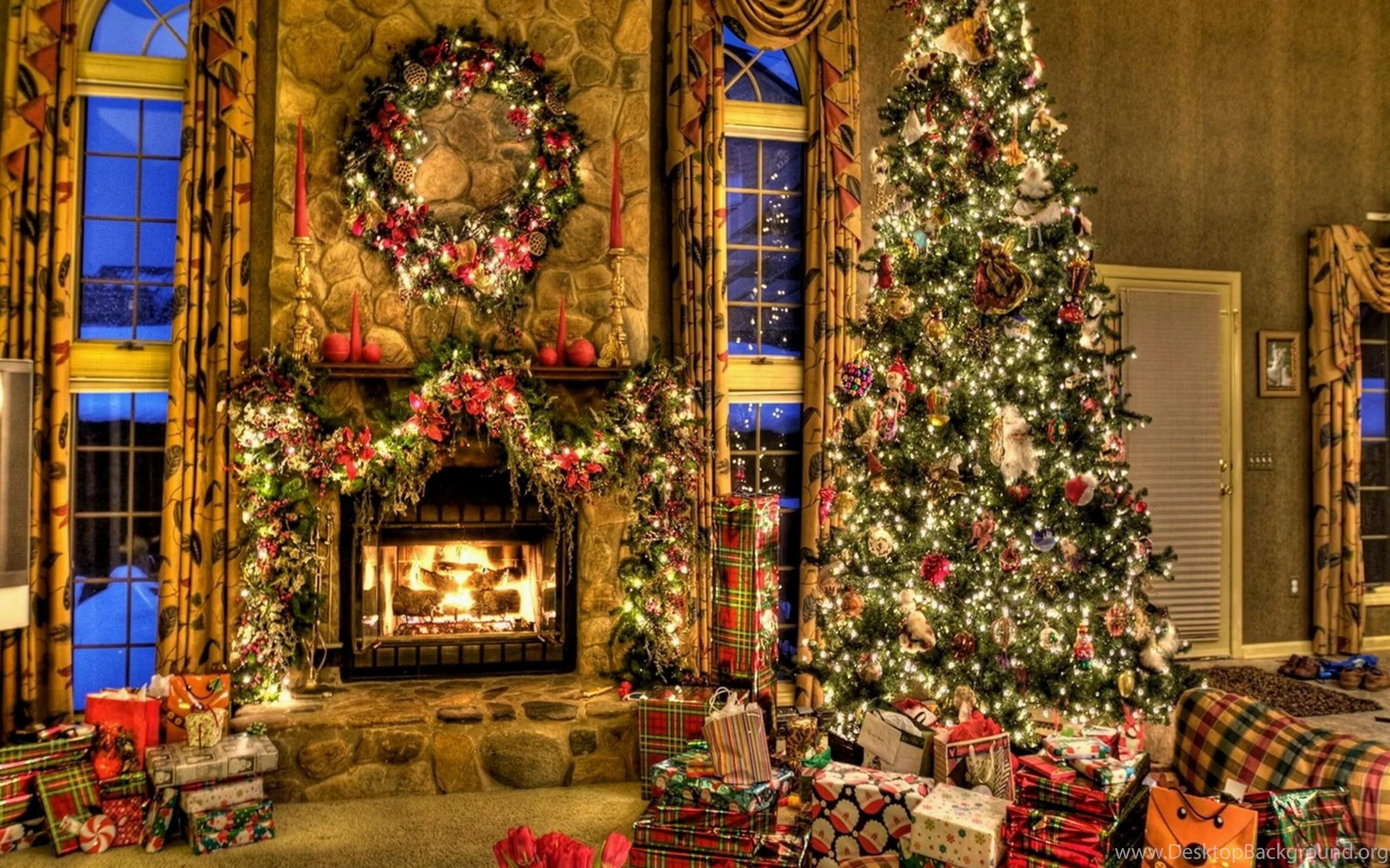 Картинки новый год качество Descargar fondos de Diseñode Interiores Navideños En Ultra Hd 4k. Wallpapers.com