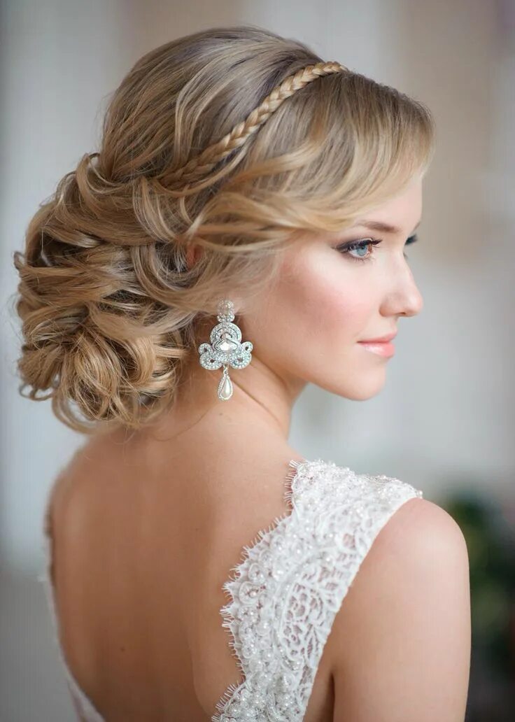 Картинки прически на средние Bridal Hairstyle Peinado de novia recogidos, Peinados boda trenza, Peinados boda