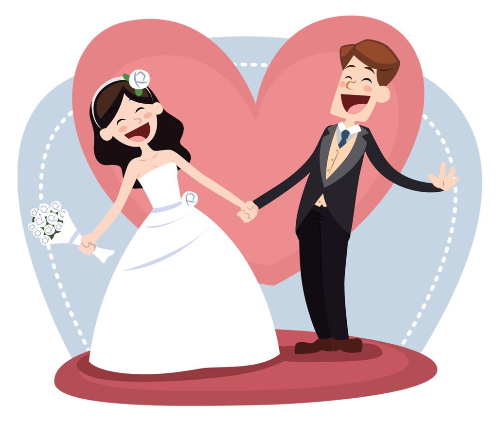 Картинки про свадьбу Ж и Н - 6 Wedding couple cartoon, Caricature wedding, Wedding illustration