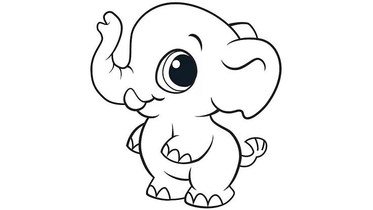 Картинки раскраски маленькие животные Learning Friends Elephant coloring printable Coloriage elephant, Coloriage, Colo