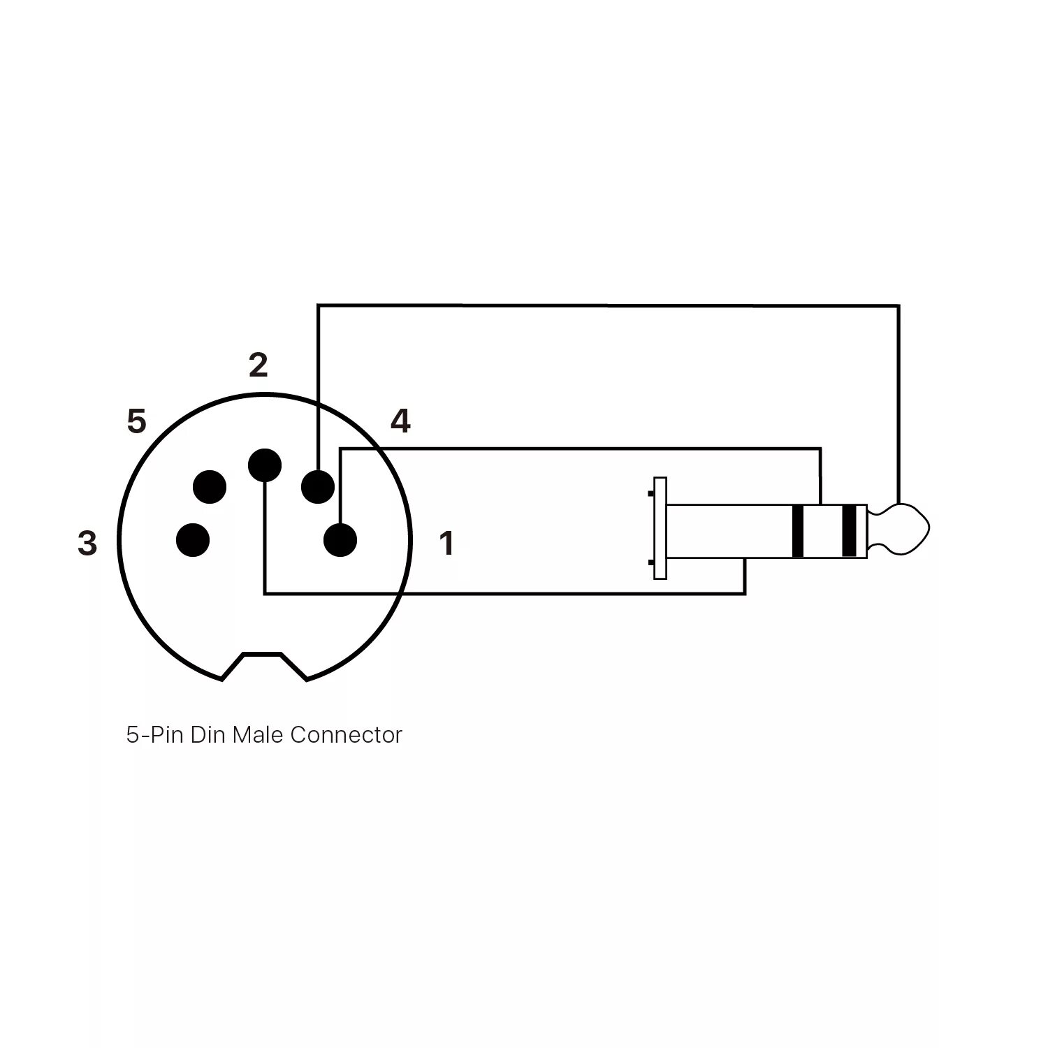 Картинки распайка MIDI-кабель адаптер 5 Pin Din Plug до 3.5 мм (1/8in) Trs стерео джек кабель (15 