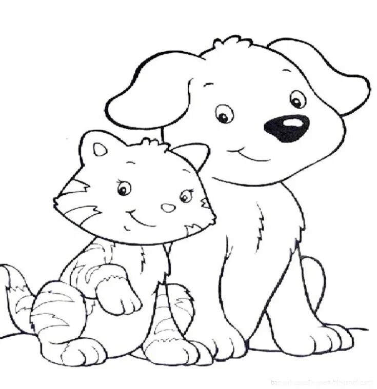 Картинки разукрашки животные Coloring Pages Black Cats For Halloween Cat coloring page, Dog coloring page, Un