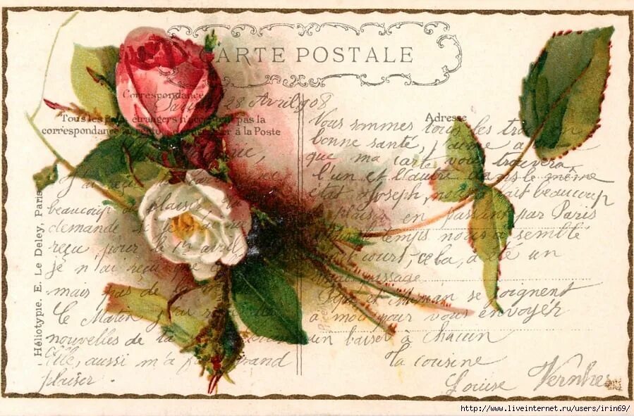 Картинки с днем рождения женщине старинные postal (1) by * angelandim * Decoupage paper free, Free printable art, Free vint