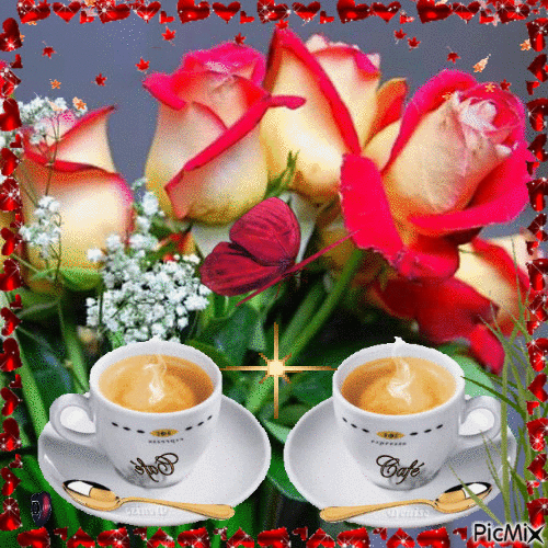 Картинки с добрым утром новые красивые мерцающие Good Morning 3 I love you 3 Good morning coffee, Good morning flowers, Good morn