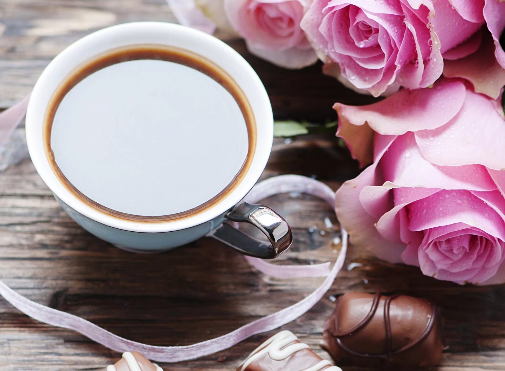 Картинки с добрым утром ватсап бесплатно Download wallpaper coffee, chocolate, roses, tape, sweet, Oxana Denezhkina, sect