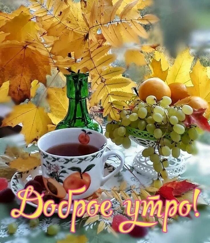 Картинки с хорошим осенним утром днем новые Pin by Крымчаночка on С Добрым утром ! Good morning, Holiday decor, Table decora