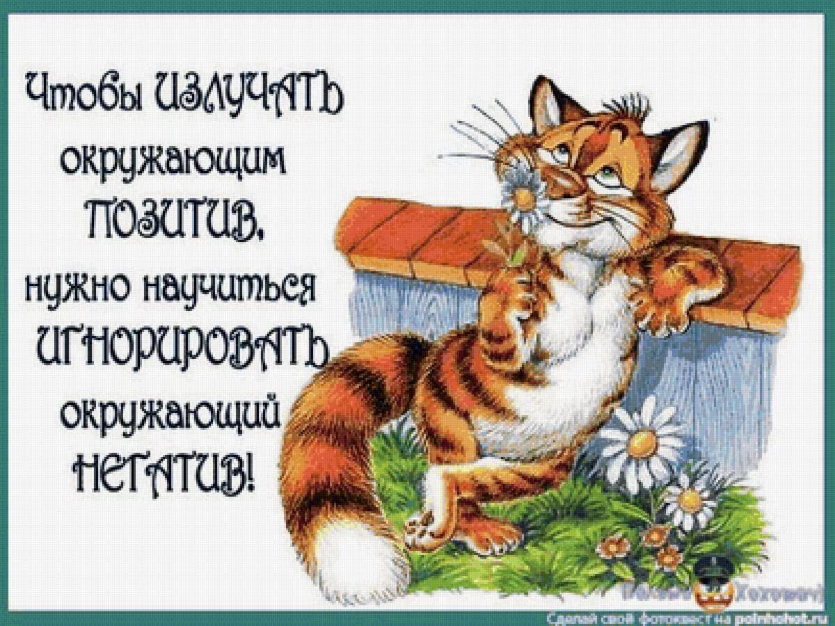 Картинки с воскресным днем прикольные смешные Схема вышивки "позитивчик" (№ 1263255) - Вышивка крестом