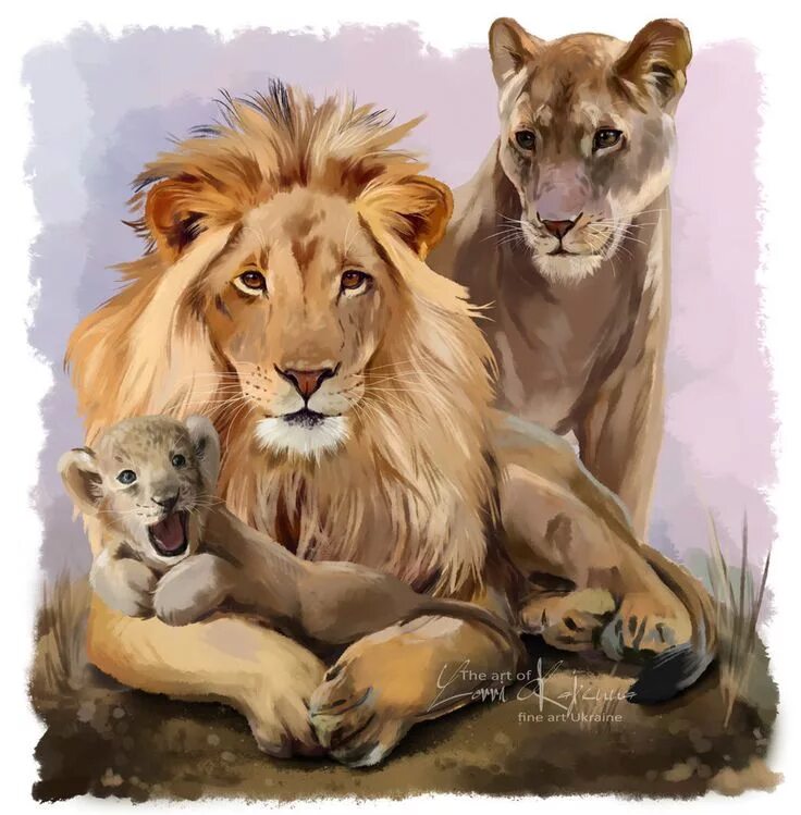 Картинки семьи животных My family and I (Lion pride) by Kajenna.deviantart.com on @DeviantArt Лев искусс