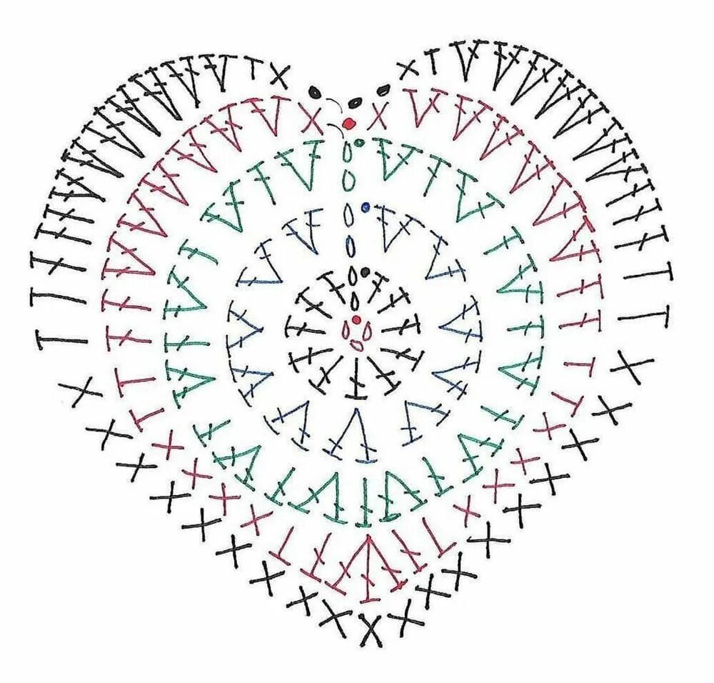 Картинки схемы вязания крючком для начинающих Вяжем сердечки крючком. Схемы для вашего творчества: Персональные записи в журна