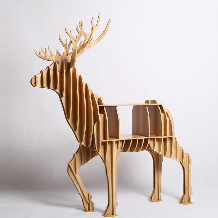Картинки столов животных Wood High-end Creative Elk Coffee Table - Mavigadget Book display shelf, Cabin f