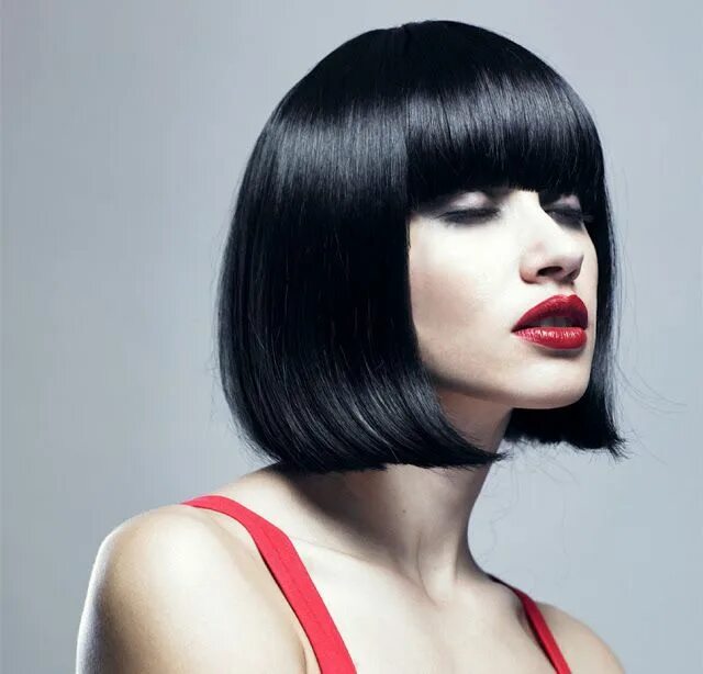 Картинки стрижек с челкой Short hair bangs Long hair styles, Thick hair styles, Hair styles