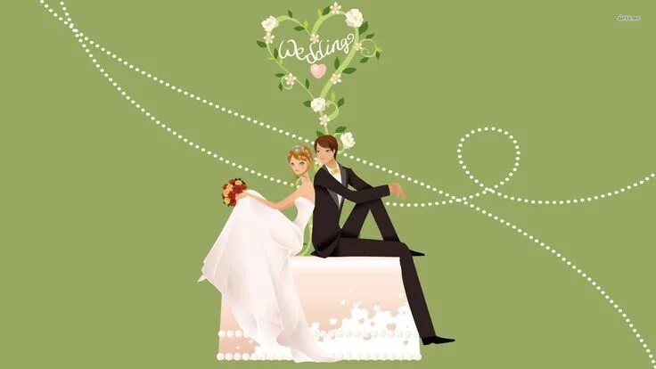 Картинки тема свадьба Just Married Couple HD wallpaper Wedding background wallpaper, Wedding web, Wedd