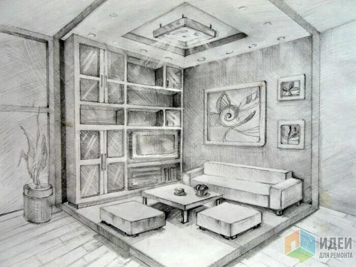 Картинки углового интерьера Pin on Hızlı Kaydedilenler in 2024 Drawing interior, Interior sketch, Anime draw