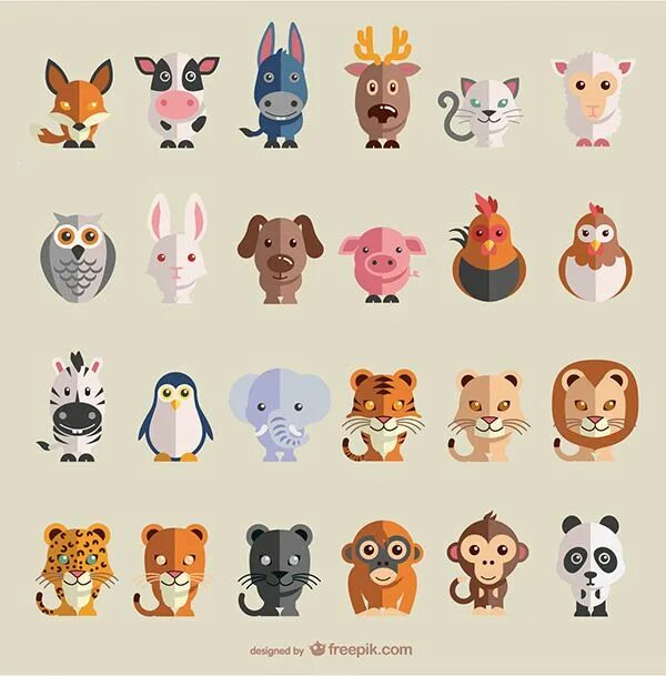 Картинки в виде животных Скрап набор - Животные Diseño animal, Diseño de ilustración, Disenos de unas