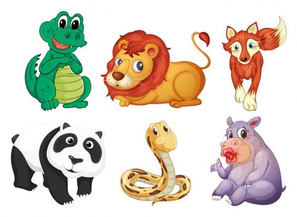 Картинки в виде животных Na mesma série com 60429781 Animal heads Animals, Cartoon, Cartoon images