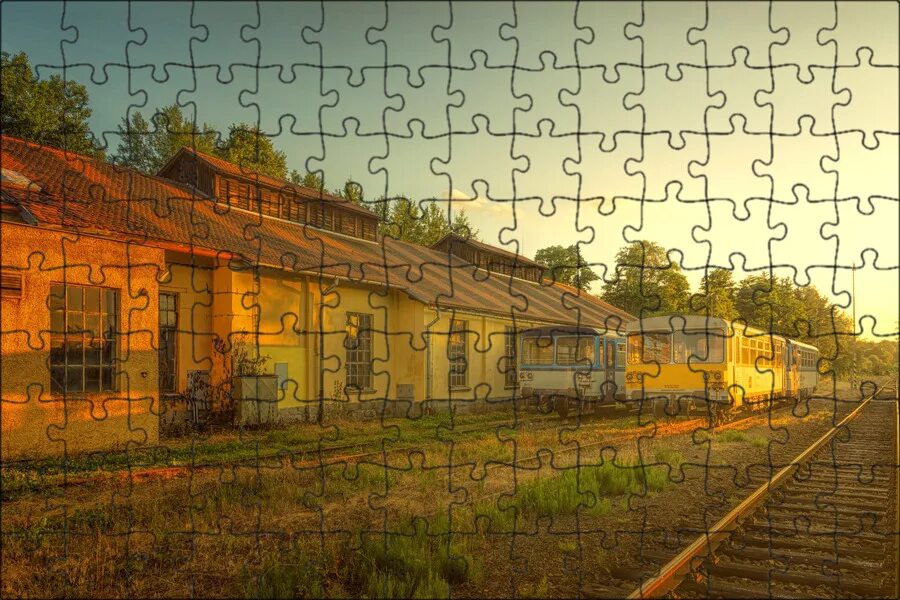 Картинки железнодорожная станция лая 3 фото Магнитный пазл 27x18см."Станция, отслеживать, поезда" на холодильник - купить с 