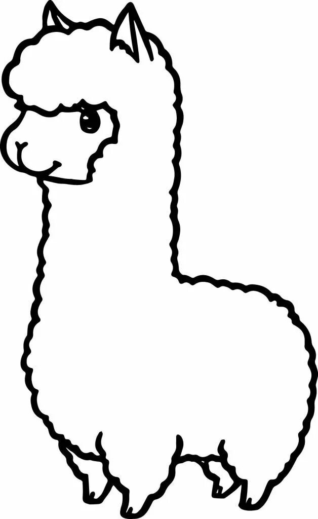 Картинки животные для детей срисовка Llama Coloring Pages - Best Coloring Pages For Kids Llama drawing, Cartoon llama