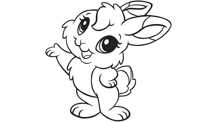 Картинки животные для детей срисовка Learning Friends Rabbit coloring printable Bunny coloring pages, Animal coloring