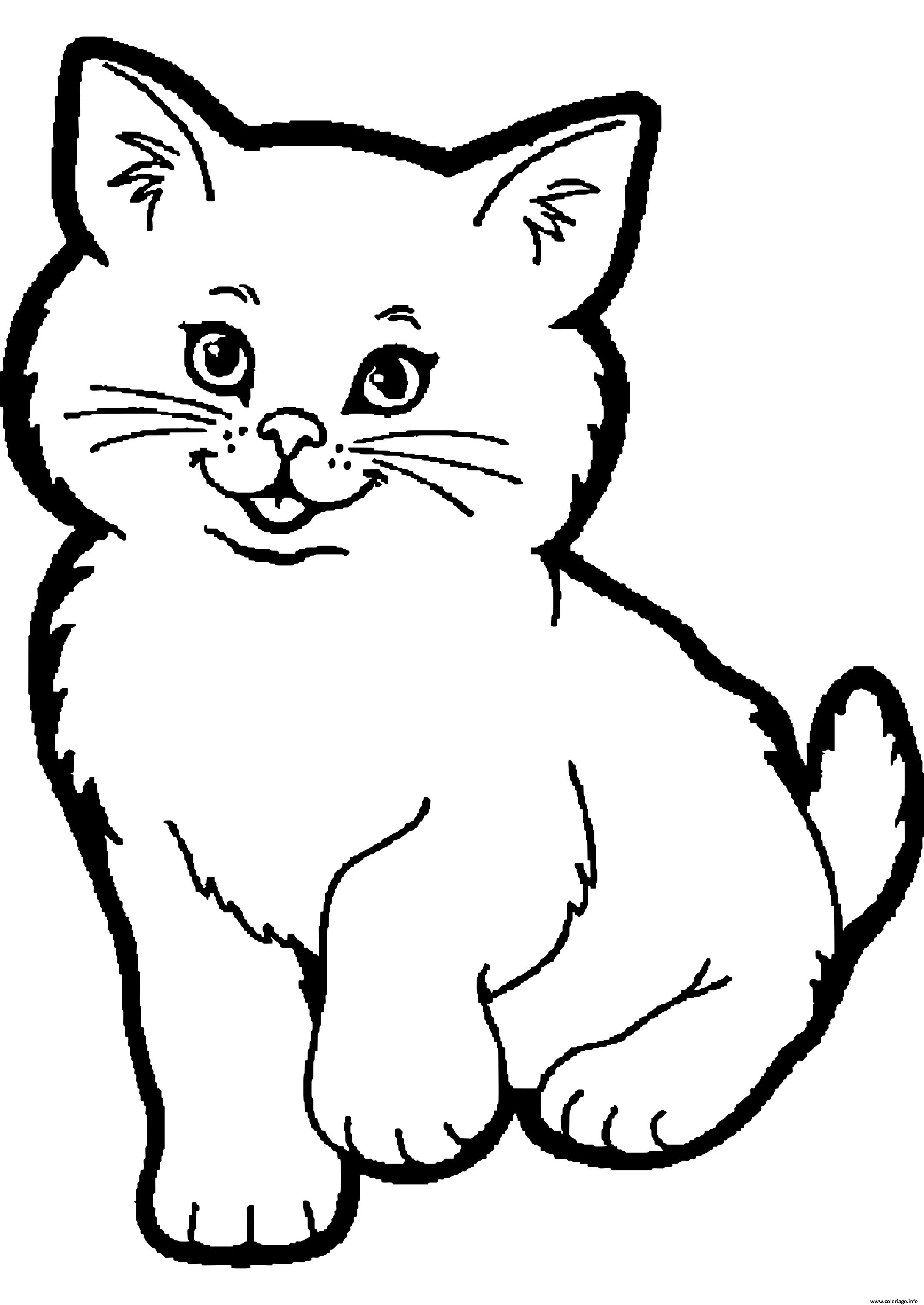 Картинки животных для разукрашивания Coloriage dessin animaux chat à imprimer Phác thảo, Bản vẽ nghệ thuật, Mèo