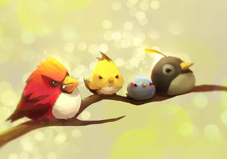 Картинки животных птички Pin by Özcan Çürükova on To Be Hanged on Wall Angry birds, Bird art, Illustratio