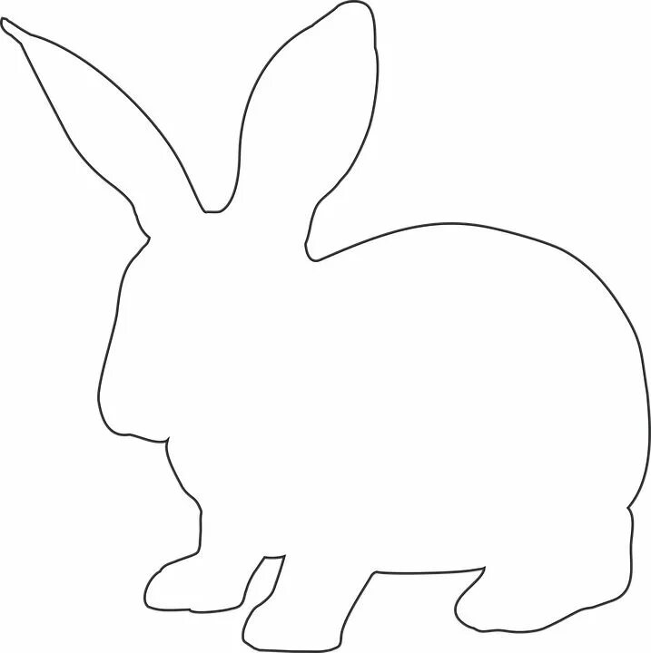 Картинки животных распечатать для вырезания Download Rabbit, Animal, Hare. Royalty-Free Vector Graphic Rabbit silhouette, Ve